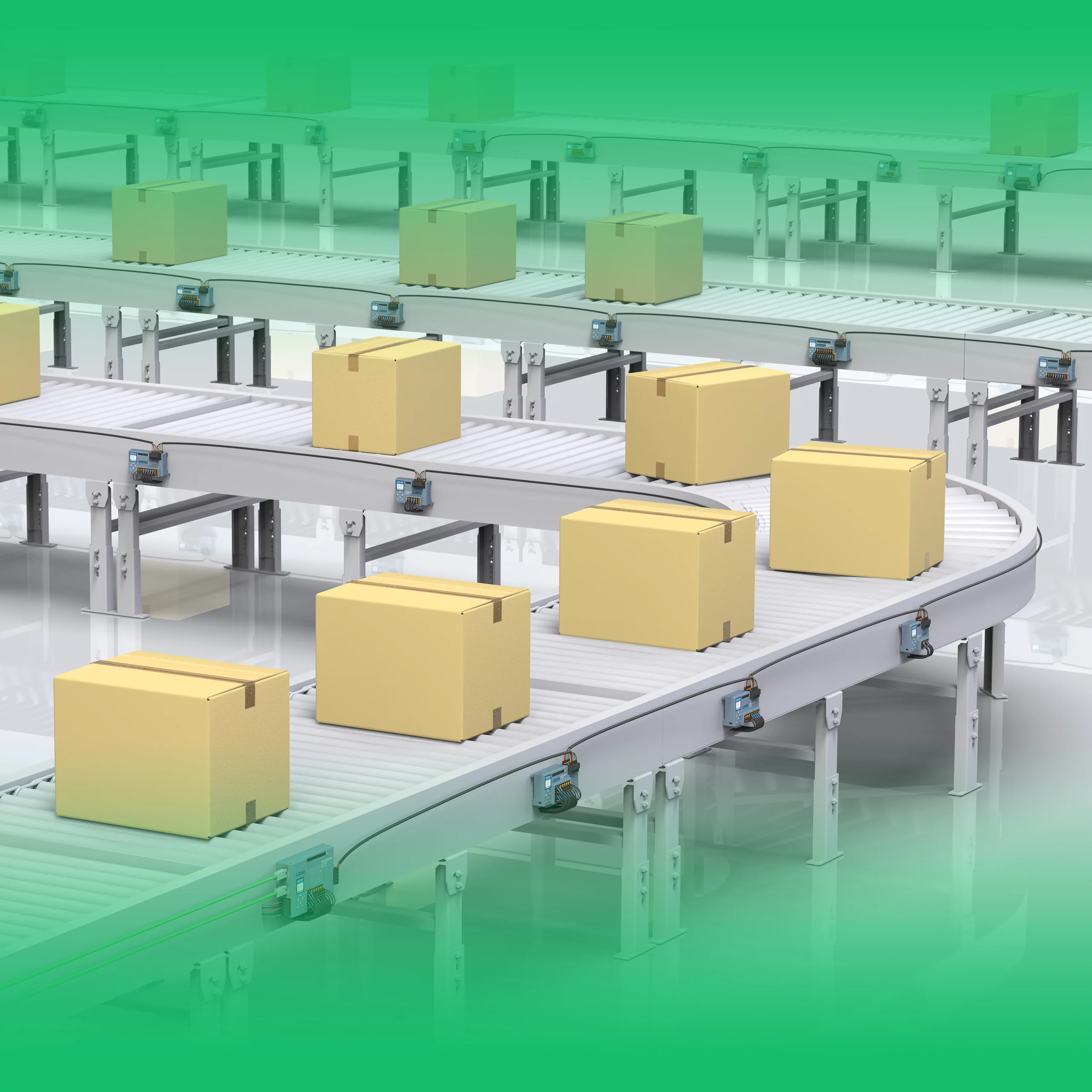 行业专机TIN系列应用于物流滚筒输送线