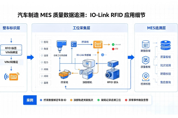 MES质量全链路追溯｜华茂纵横 IO-Link RFID 汽车制造产线识别与质控方案